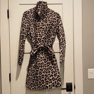 Kate Spade leopard Trench Coat